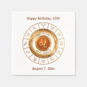 Serviette En Papier LEO - Signe Lion Zodiac