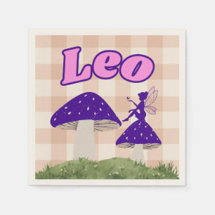 Serviette En Papier Leo Zodiac Cottagecore Champignons des Fées