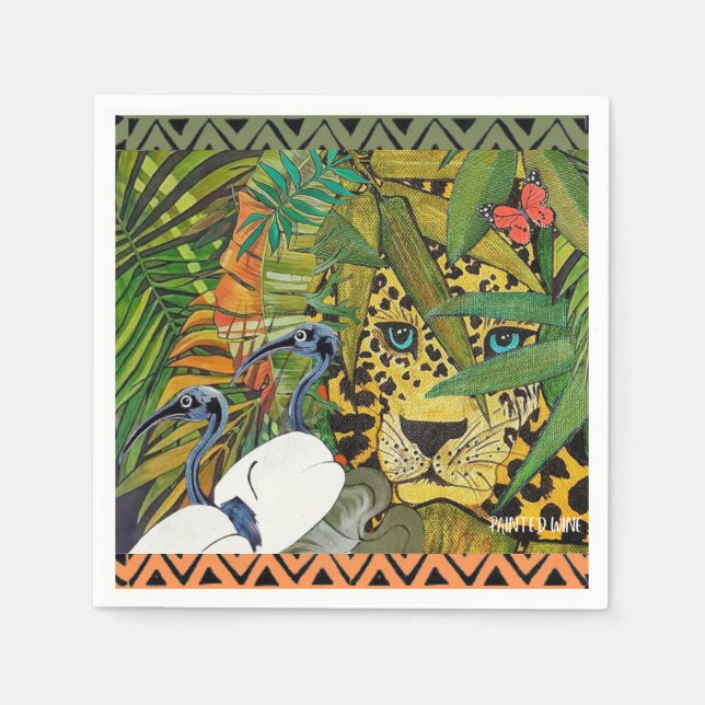 Serviette En Papier léopard sacré (Devant)