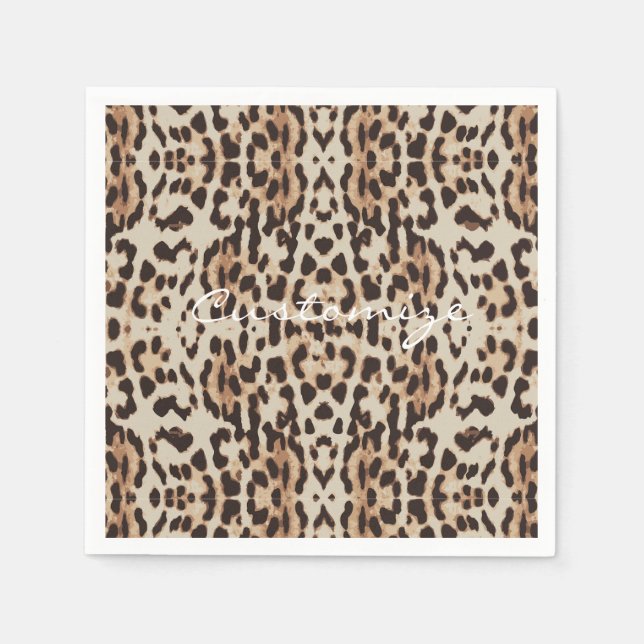 Serviette En Papier Leopard Spots Motif Thunder_Cove (Devant)