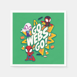 Serviette En Papier L'équipe Spidey Halloween Go-Webs, c'est parti !