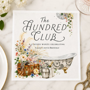 Serviette En Papier Les 100 ans du Hundred Club