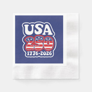 Serviette En Papier Les 250 ans d'Amérique - Groovy USA 250