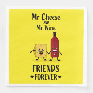 Serviette En Papier Les Amateurs De Fromage Et De Vins