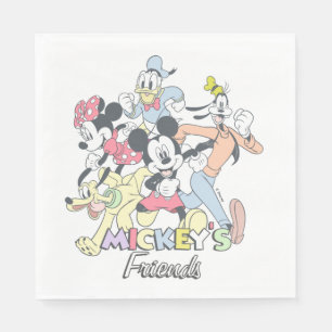 Serviette En Papier Les amis de Mickey