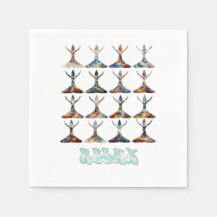 Serviette En Papier Les amis du yoga