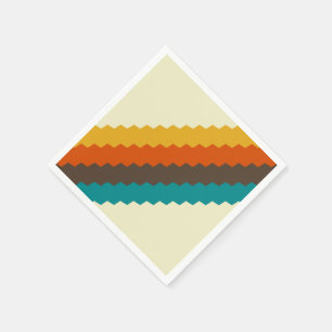 Serviette En Papier les années 70 motif rétro