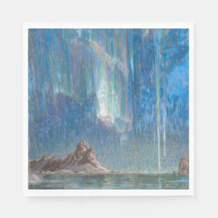 Serviette En Papier Les aurores boréales de Norvège du Nord (Aurora)