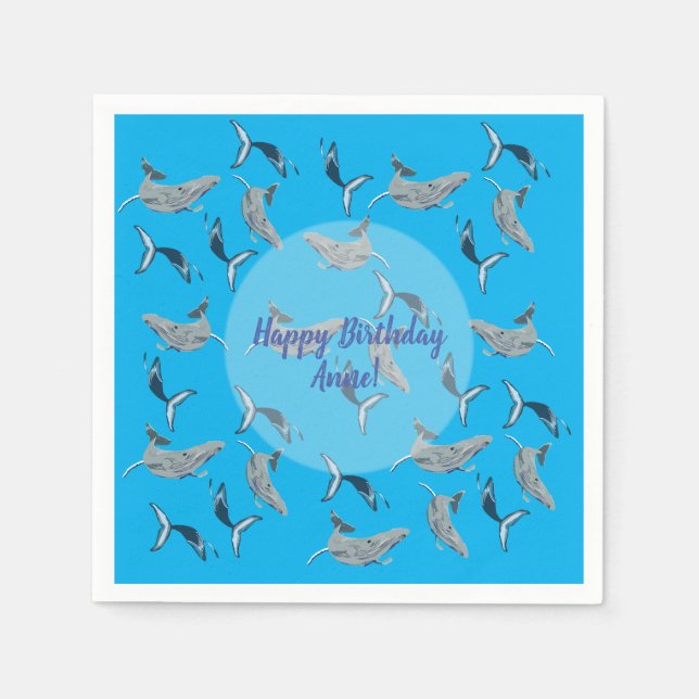 Serviette En Papier Les baleines (Devant)