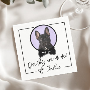 Serviette En Papier Les boissons sont à moi Mariage Chien