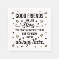 Les bons amis sont comme des étoiles Citation Insp