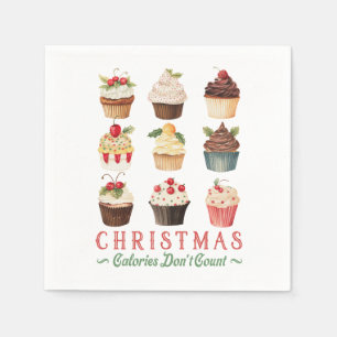 Serviette En Papier Les calories de Noël ne comptent pas