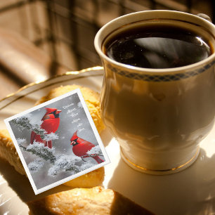 Serviette En Papier Les cardinaux apparaissent près du souvenir