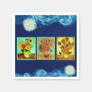Serviette En Papier Les célèbres tournesols de Van Gogh
