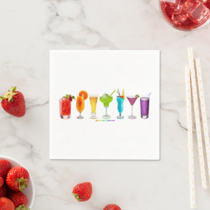 Serviette En Papier Les cocktails alcoolisés de SlipperyJoe pour la co