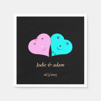 Serviette En Papier les coeurs de m. & mrs