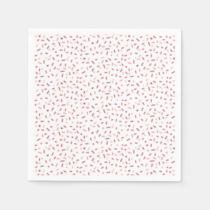 Serviette En Papier Les coeurs et les arroses de la Saint-Valentin rou