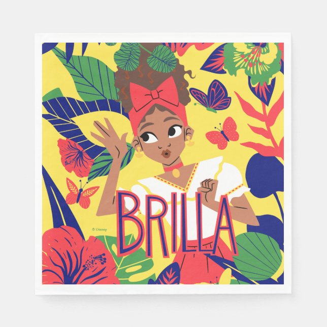 Serviette En Papier Les Dolores d'Encanto | Graphique floral (Devant)