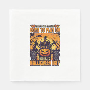 Serviette En Papier Les fantômes Halloween Diables Venez Jouer Octobre