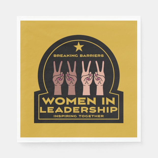 Serviette En Papier Les Femmes À La Direction (Devant)