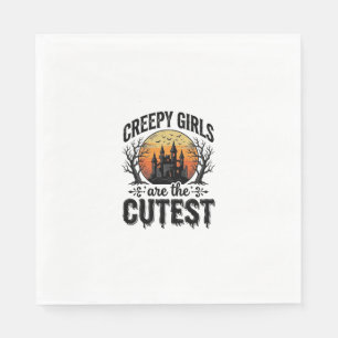 Serviette En Papier Les Filles Effrayantes Sont Les Plus Mignonnes Vec