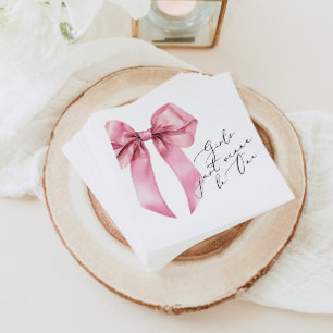 Serviette En Papier Les filles veulent juste être un garçon rose 1er a