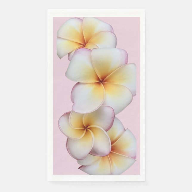 Serviette En Papier Les fleurs de la plumeria (Devant)