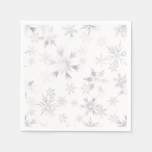 Serviette En Papier Les flocons de neige hivernaux