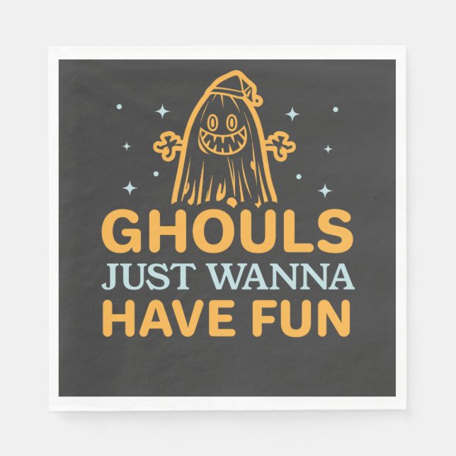 Serviette En Papier Les Gars Veux Juste S'Amuser ! Halloween (Devant)