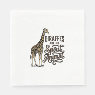 Serviette En Papier Les girafes sont mon animal spirituel conception d