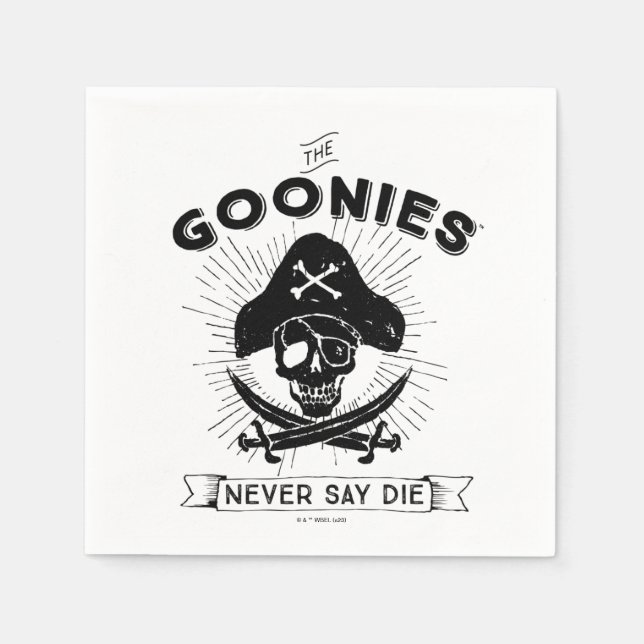 Serviette En Papier Les Goonies "Ne jamais dire mourir" Pirate Badge (Devant)