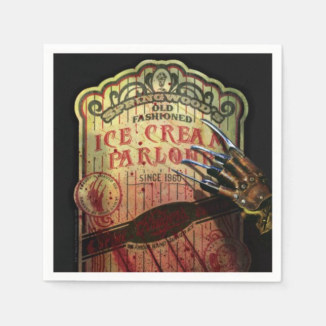 Serviette En Papier Les Griffes de la nuit | Springwood's Ice Cream (Devant)