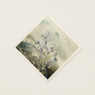 Serviette En Papier Les Horses de la plage