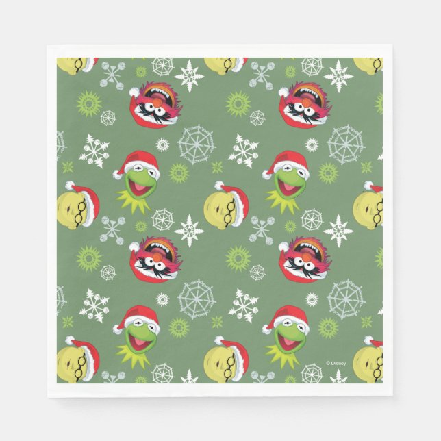Serviette En Papier Les Muppets | Joyeux Motif de Noël (Devant)