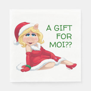 Serviette En Papier Les Muppets   Mlle Piggy Santa Claus