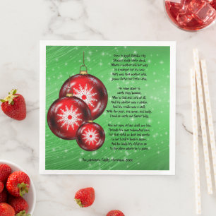 Serviette En Papier Les paroles de Noël de Carol Une fois Royal Davids