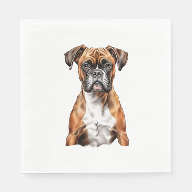 Serviette En Papier Les potes de boxer les mignons dessins pour chien  (Devant)