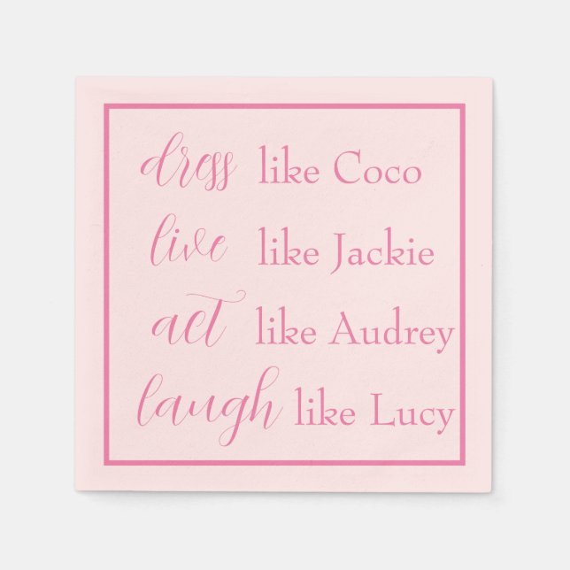 Serviette En Papier Les principales dames Cocktail Napkins (Devant)