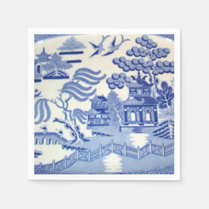 Serviette En Papier Les serviettes bleues de cocktail de saule vous