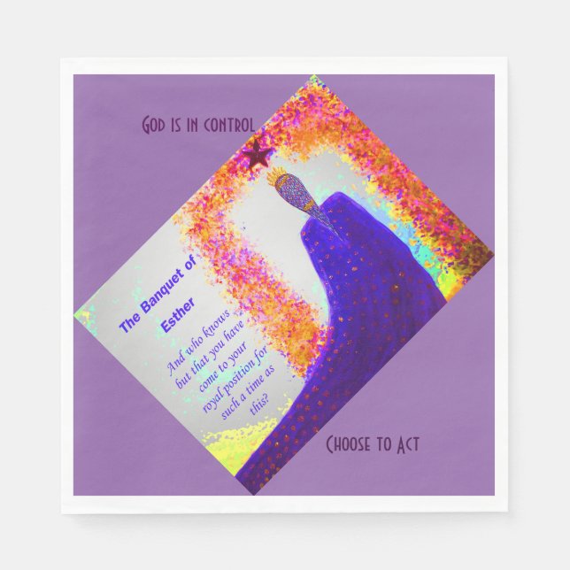 Serviette En Papier Les serviettes de déjeuner- Le Banquet d'Esther (Devant)