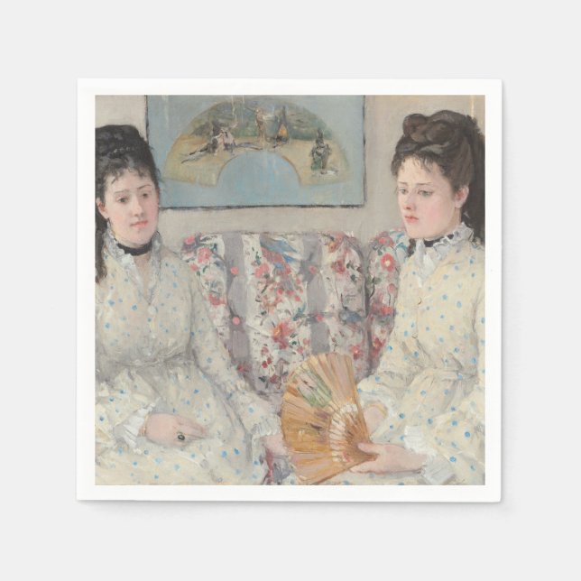 Serviette En Papier Les Soeurs (par Berthe Morisot) (Devant)
