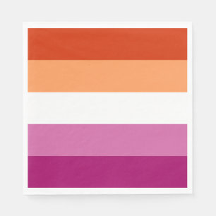Serviette En Papier Lesbian Pride Flag LGBTQ
