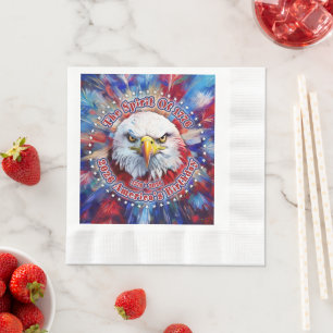 Serviette En Papier L'Esprit de 1776, 2026 L'aigle rouge de feu d'Amér