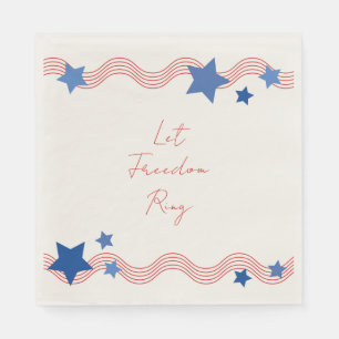 Serviette En Papier Let Freedom Ring Juillet 4 Party