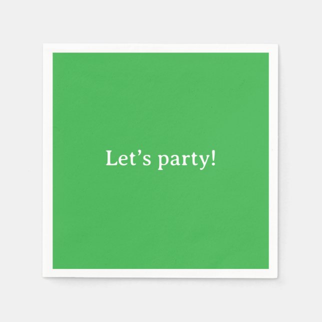 Serviette En Papier 'Let's Party' Vibrant Birthday Holiday Graduations (Devant)