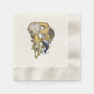 Serviette En Papier Lettre d'anniversaire B Steampunk