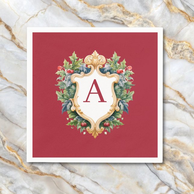Serviette En Papier Lettre élégante monographie de Noël (Créateur téléchargé)