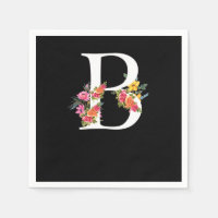 LETTRE Florale B Alphabet Fleur