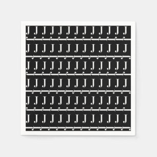 SERVIETTE EN PAPIER LETTRE INITIALE MOYENNE J