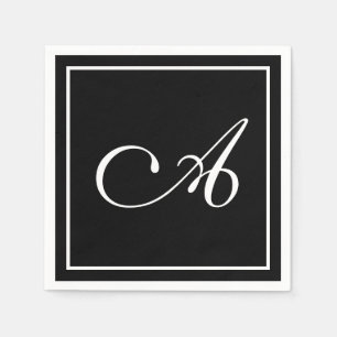 Serviette En Papier Lettre monographique personnalisable